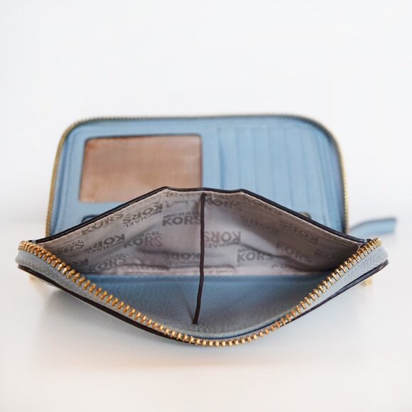 MICHAEL Michael Kors Leather Zip Around Wristlet Wallet - Picture 11 of 17